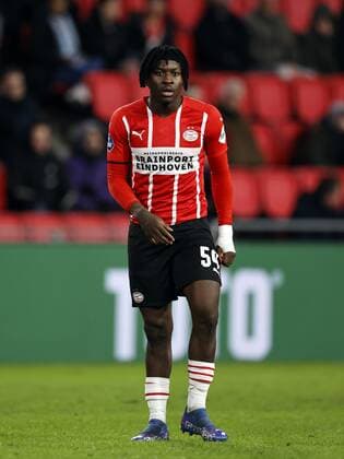 EINDHOVEN Johan Bakayoko of PSV Eindhoven during the TOTO KNVB Cup quarterfinal match between PSV Eindhoven and NAC Breda at Phillips stadium on February 8, 2021 in Eindhoven, Netherlands ANP MAURICE VAN STEEN Dutch TOTO KNVB Cup Quarter Final 2021 2022 xVIxANPxSportx xxANPxIVx 443820145 originalFilename: 443820145.jpg