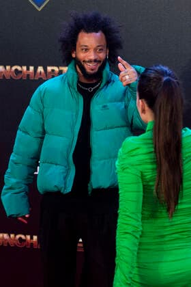 Marcelo Alves with wife Clarice Alves at the premiere of the motion picture Uncharted at El Hormiguero Madrid, 08 02 2022  Foto:xDyDxFotografosx xFuturexImage