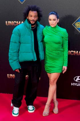 Marcelo Alves with wife Clarice Alves at the premiere of the motion picture Uncharted at El Hormiguero Madrid, 08 02 2022  Foto:xDyDxFotografosx xFuturexImage