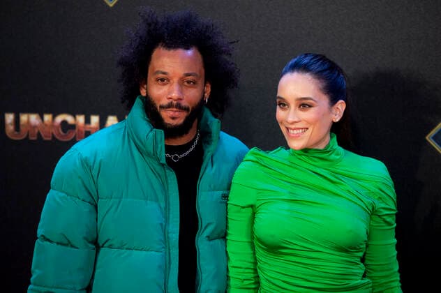 Marcelo Alves at the premiere Uncharted in Madrid