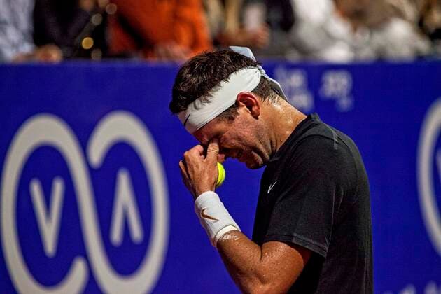 February 8, 2022, Ciudad Auto³noma Buenos Aires, Capital Ferderal, Argentina: After 965 days of inactivity and four operations, the Argentine tennis player, former number 3 in the world, .champion of the Davis Cup in 2016, of the United States Open in 2009 and double Olympic medalist (silver in .Rio de Janeiro 2016 and bronze in London 2012) Juan MartoÂn Del Potro, lost in his debut at the Argentine Open .against his compatriot and friend Federico Delbonis 6-1 and 6-3..Although he avoided announcing his definitive retirement on his comeback, in the first round of the ATP, Tennis Herren 250 .in Argentina at the Lawn Tennis Club and on the verge of inconsolable tears, Del Potro said goodbye to some .5,000 fans who cheered and cheered him on. Ciudad Autonoma Buenos Aires Argentina - ZUMAa179 0150278423st Copyright: xRobertoxAlmeidaxAveledox