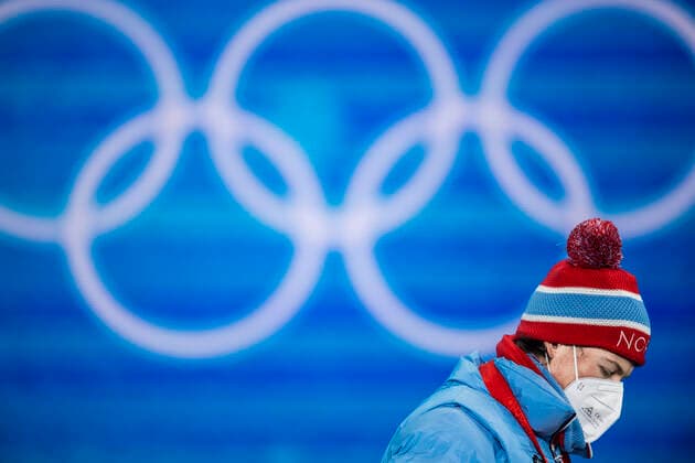 220209 Johannes Hosflot Klaebo of Norway with his gold medal at the medal ceremony for men s cross country skiing sprint during day 5 of the 2022 Winter Olympics on February 9, 2022 in Zhangjiakou Photo Jon Olav Nesvold BILDBYRAN COP 217 JE0033 skidor cross country skiing langrenn olympic games olympics winter olympics os ol olympic games winter os olympic games peking peking 2022 beijing 2022 beijing 2022 olympic games beijing 2022 winter olympic games peking os beijing ol winter ol 5 bbeng medalseremoni medaljceremoni medal ceremony norge,  Copyright: JONxOLAVxNESVOLD BB220209JE083
