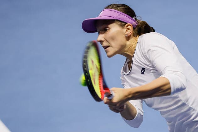 St. Petersburg Ladies Trophy 2022 - Day Three Varvara Gracheva of Russia returns the ball to Elena Rybakina of Kazakhstan during the women s singles Round of 32 match of the WTA, Tennis Damen 500 St. Petersburg Ladies Trophy 2022 International Tennis Tournament on February 9, 2022 at the Sibur Arena in Saint Petersburg, Russia. Saint Petersburg Russia  Copyright: xMikexKireevx originalFilename:kireev-stpeters220209_npVxw.jpg