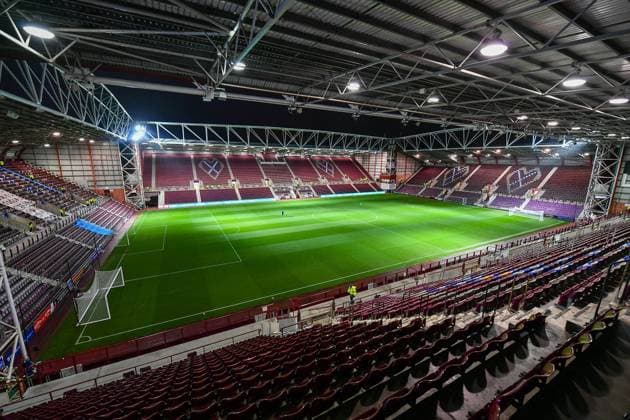 Heart of Midlothian v Dundee Cinch Scottish Premiership 09 02 2022. General view inside Tynecastle Park, Edinburgh, Scotland before the Cinch Scottish Premiership match between Heart of Midlothian and Dundee on 9 February 2022. Editorial use only , Copyright: xMalcolmxMackenziex PSI-14637-0001