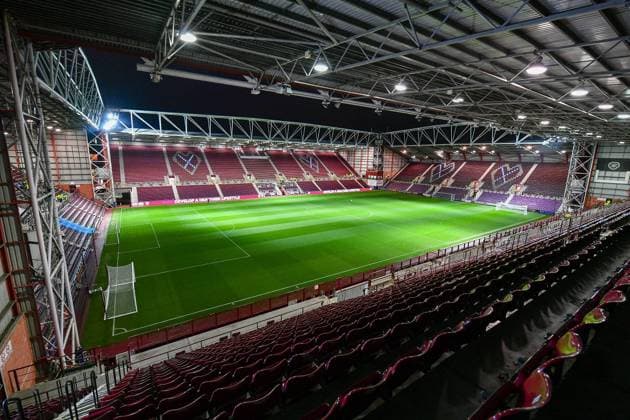 Heart of Midlothian v Dundee Cinch Scottish Premiership 09 02 2022. General view inside Tynecastle Park, Edinburgh, Scotland before the Cinch Scottish Premiership match between Heart of Midlothian and Dundee on 9 February 2022. Editorial use only , Copyright: xMalcolmxMackenziex PSI-14637-0003
