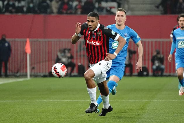 Jean Clair Todibo (OGC Nice) FOOTBALL : OGC Nice vs Marseille - 1 4 de finale de coupe de France - Nice - 09 02 2022 NorbertScanella Panoramic 