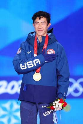Nathan Chen (USA), FEBRUARY 10, 2022 - Figure skating, Eiskunstlauf : Men s Medal Ceremony during the Beijing 2022 Olympic Winter games, Winterspiele,Spiele, Summer games at Beijing Medal Plaza in Beijing, China.  (180346021)