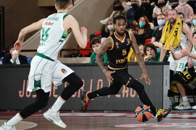 Paris Lee (AS Monaco) BASKETBALL : Monaco vs Zalgiris Kaunas - Euroleague - Monaco - 10 02 2022 NorbertScanella Panoramic 