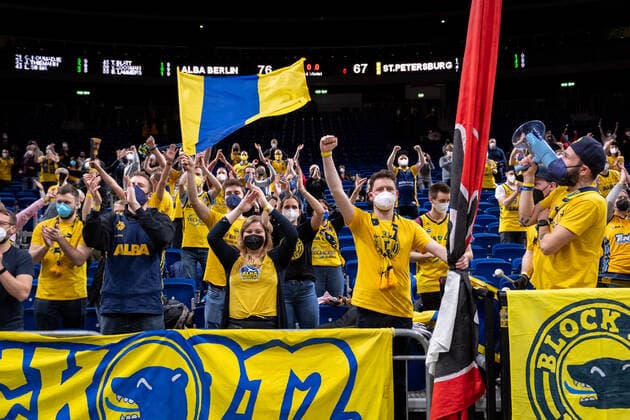 Basketball Berlin 02 02 2022 Season 2021 2022 Euroleague Regular Season Alba Berlin Zenit St Petersburg Cheers Alba Fans