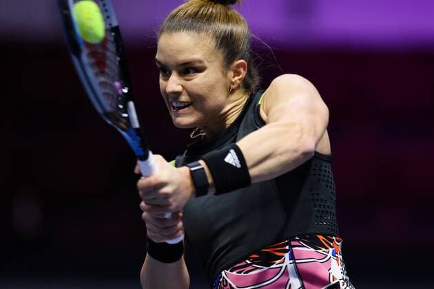 Petersburg Ladies Trophy 2022 - Quarter-Finals Maria Sakkari in a game against Elise Mertens at the Ladies Trophy tennis tournament in St. Petersburg. Maria Sakkari won a total score of 7.6, 6.2 . St Petersburg, Russia. 11 feb 2022 St Petersburg Russia  Copyright: xValyaxEgorshinx originalFilename:egorshin-notitle220211_npJlG.jpg