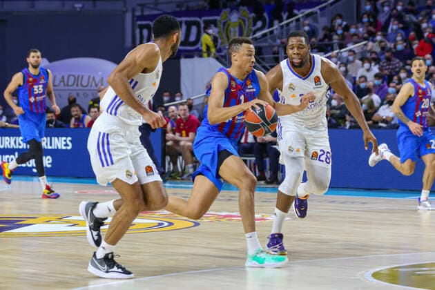 11th February 2022 Wizink Center Madrid Spain Turkish Airlines Euroleague Basketball Real Madrid vs FC Barcelona Barca Dante Exum Barca Madrid Madrid Madrid Spain Basketball Copyright: xAlbaxPachecox xAgenciaxLOFx