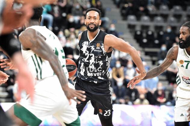 David Lighty (asvel) BASKETBALL : LDLC ASVEL vs Panathinaikos Athenes - Euroligue - 11 02 2022 FredericChambert Panoramic 