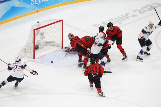 February 12, 2022, Beijing, Hebei, China: XXX during the Ice hockey, Eishockey Men s Preliminary Round Group A Game between United States and Canada at the National Indoor Stadium on February 12th 2022 in Beijing, China BEIJING 2022: DAY 8: MEN ICE HOCKEY  - ZUMAc179 20220212_zep_c179_025 Copyright: xMickaelxChavetx