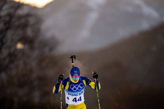 220212 Jesper Nelin of Sweden competes in mens biathlon 10 km sprint during day 8 of the 2022 Winter Olympics on February 12, 2022 in Zhangjiakou Photo Joel Marklund PICTURE COURSE code JM JM0280 bbeng biathlon biathlon biathlon olympic games olympics winter olympics os ol olympiska spel vinter os olympic games peking peking Beijing 2022 beijing 2022 beijing 2022 olympic games beijing 2022 winter olympic games peking os beijing ol vinter ol sprint Sverige Sweden,  Copyright: JOELxMARKLUND BB220212JM046
