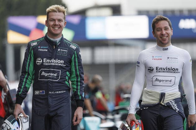 CASSIDY Nick (nzl), Envision Racing, Audi e-tron FE07, portrait, FRIJNS Robin (nld), Envision Racing, Audi e-tron FE07, portrait, during the 2022 Mexico City ePrix, 2nd meeting of the 2021-22 ABB FIA Formula E World Championship, WM, Weltmeisterschaft on the Autodromo Hermanos Rodriguez from February 10 to 11, in Mexico City, Mexico - AUTO - 2022 FORMULA E Mexico City ePRIX DPPI Panoramic _LF32556