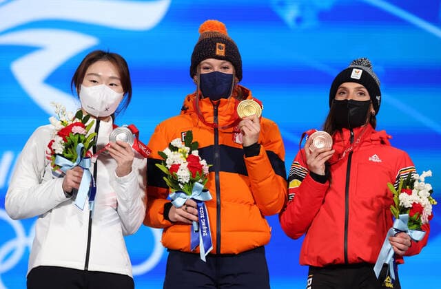BEIJING 2022, Short Track, 1000m Women, Award Ceremony