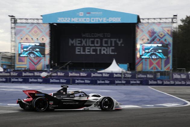 Pascal Wehrlein GER TAG Heuer Porsche, Formula E World Championship, Season 8, Mexico City E Prix, 12 02 2022, MEX