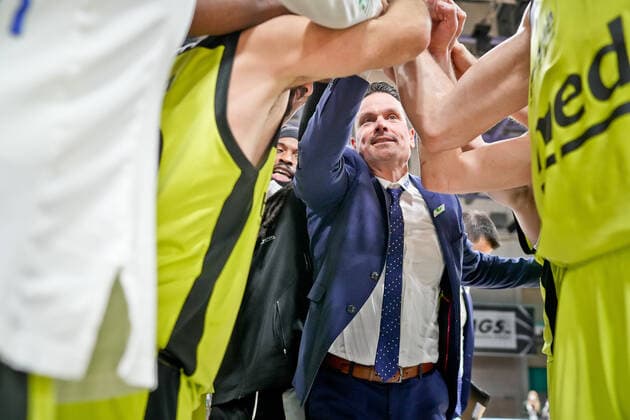 medi bayreuth MLP Heidelberg , Basketball, Bundesliga, BBL, Matchday 21, Season 2021 2022, 13 02 2022 HC Raoul Korner medi Bayreuth Team medi bayreuth MLP Heidelberg , Basketball, Bundesliga, BBL, Matchday 21, Season 2021 2022, 13 02 2022 Bayreuth Copyright: xEibner-Pressefoto ThorstenxOchsx EP_TOS