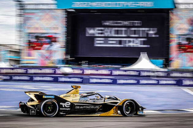 13 DA COSTA Antonio Felix (por), DS Techeetah, DS E-Tense FE21, action during the 2022 Mexico City ePrix, 2nd meeting of the 2021-22 ABB FIA Formula E World Championship, WM, Weltmeisterschaft on the Autodromo Hermanos Rodriguez from February 10 to 11, in Mexico City, Mexico - AUTO - 2022 FORMULA E Mexico City ePRIX DPPI Panoramic  03422003__F2_2894