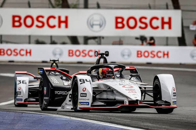 94 WEHRLEIN Pascal (ger), TAG Heuer Porsche Formula E Team, Porsche 99X Electric, action during the 2022 Mexico City ePrix, 2nd meeting of the 2021-22 ABB FIA Formula E World Championship, WM, Weltmeisterschaft on the Autodromo Hermanos Rodriguez from February 10 to 11, in Mexico City, Mexico - AUTO - 2022 FORMULA E Mexico City ePRIX DPPI Panoramic  03422003__F2_3116