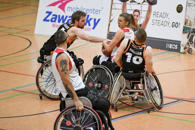 1 Wheelchair Basketball Bundesliga, RBC Koeln99ers vs Hannover United, 12 02 2022 , 1 Wheelchair Basketball Bundesliga, RBC Koeln99ers vs Hannover United on 12 02 2022 in Sporthalle Bergischer Ring, in Koeln Nordrhein Westfalen Copyright: xBEAUTIFULxSPORTS Mueller-Laschetx