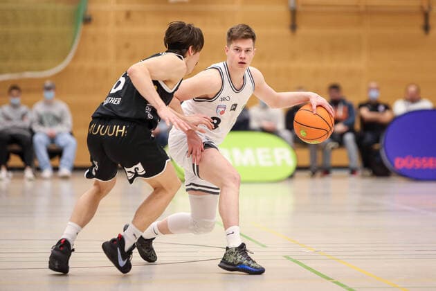 2. Basketball Bundesliga ProB Basketball ART Giants Düsseldorf gegen WWU Baskets Münster, 12.02.2022 ; 2. Basketball Bundesliga ProB Basketball ART Giants Düsseldorf gegen WWU Baskets Münster am 12.02.2022, Duesseldorf. Copyright: xBEAUTIFULxSPORTS KennyxBeelex