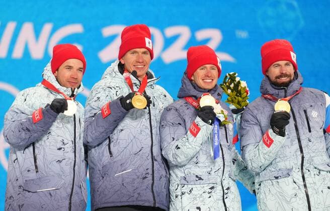 BEIJING 2022, cross-country skiing, 4x10km relay men, award ceremony