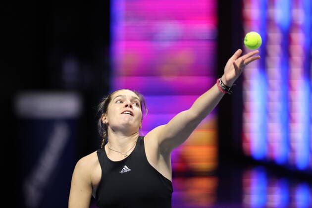 Catherine Mcnally of USA play against Alisja Rosolska of Poland, Erin Routliffe of New Zealand during the St.Petersburg Ladies Trophy 2022 tennis tournament. Final score: (Catherine Mcnally, Anna Kalinskaya 2-1 Alisja Rosolska, Erin Routliffe) MaksimxKonstantinov