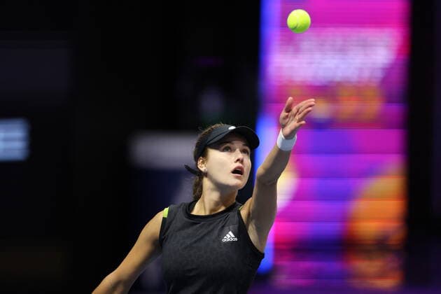 Anna Kalinskaya of Russia play against Alisja Rosolska of Poland, Erin Routliffe of New Zealand during the St.Petersburg Ladies Trophy 2022 tennis tournament. Final score: (Catherine Mcnally, Anna Kalinskaya 2-1 Alisja Rosolska, Erin Routliffe) MaksimxKonstantinov