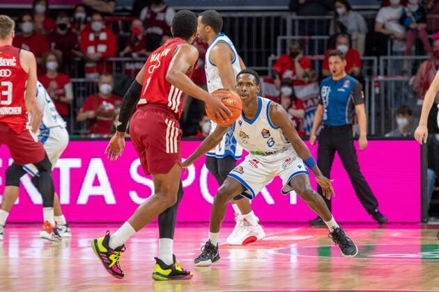 Brancou Badio 8 Fraport Skyliner , FC Bayern Basketball vs Fraport Skyliners, easyCredit BBL, 13 02 2022 Munich Bavaria Germany Copyright: xkolbert-press UlrichxGamelx