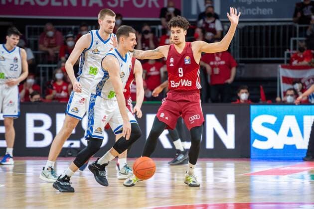 Joshua Obiesie 9 FC Bayern , FC Bayern Basketball vs Fraport Skyliners, easyCredit BBL, 13 02 2022 Muenchen Bayern Germany Copyright: xkolbert-press UlrichxGamelx