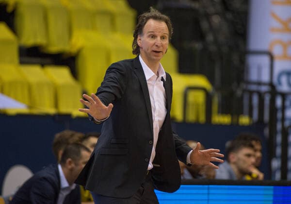 GER, Basketball,easy Credit BBL, EWE Baskets Oldenburg vs SYNTAINICS MBC 13 02 2022, EWE Arena, Oldenburg, GER, easy Credit BBL, EWE Baskets Oldenburg vs SYNTAINICS MBC , in picture Ingo FREYER EWE Baskets Oldenburg Head Coach Trainer nordphotoxRojahn nph00310