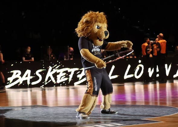 Mascot of the Basketball Loewen Braunschweig