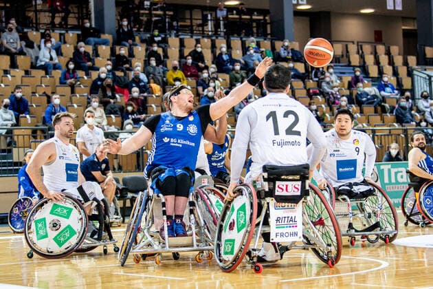 Wheelchair Basketball Bundesliga RSV Lahn Dill BG Baskets Hamburg, 12 02 22 Kai Moeller 9 BG Baskets Hamburg , Simon Brown 5 RSV Lahn Dill , Reo Fujimoto 12 RSV Lahn Dill , Hiroaki Kozai 9 RSV Lahn Dill Wheelchair Basketball Bundesliga RSV Lahn Dill BG Baskets Hamburg Wetzlar, 12 02 22 Copyright: xBEAUTIFULxSPORTS Roeczeyx