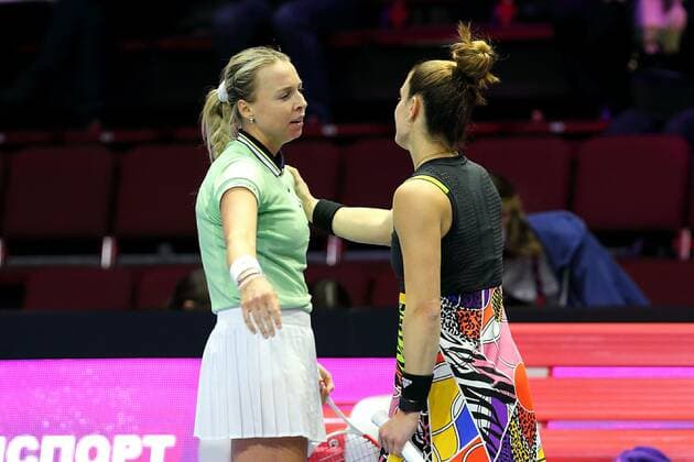 The Russian Federation. Saint Petersburg. Sibur Arena. Tennis. St. Petersburg Ladies Trophy 2022. Final Maria Sakkari vs Anette Kontaveit AlexanderxKulebyakin