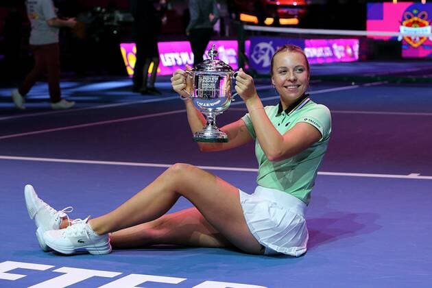The Russian Federation. Saint Petersburg. Sibur Arena. Tennis. St. Petersburg Ladies Trophy 2022. Final Maria Sakkari vs Anette Kontaveit AlexanderxKulebyakin