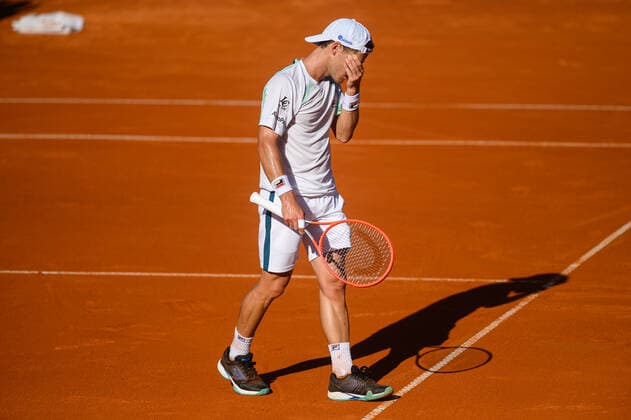 February 13, 2022, Buenos Aires, Argentina: Diego Schwartzman of Argentina gestures during the Men s Singles Final match against Casper Ruud of Norway at Buenos Aires Lawn Tennis Club. Buenos Aires Argentina - ZUMAs197 20220213_zaa_s197_262 Copyright: xManuelxCortinax