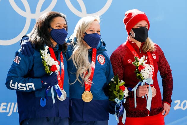 BEIJING 2022, bobsleigh, monobob women, award ceremony