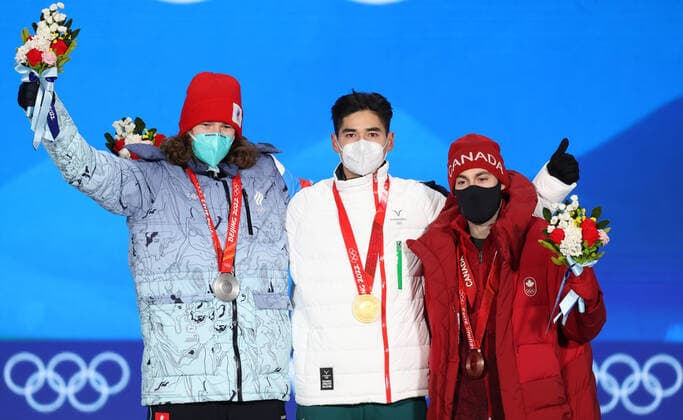 BEIJING 2022, Short Track, 500m Men, Award Ceremony