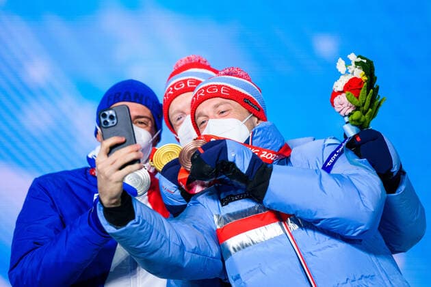 BEIJING 2022, Biathlon, 10km Sprint Men, Award Ceremony