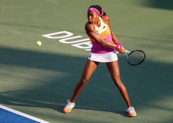 Cori Gauff Tennis Dubai Tennis Championships 2022 WTA Dubai Duty Free Tennis Stadium Dubai United Arab Emirates 14 February 2022 Copyright: xJuergenxHasenkopfx