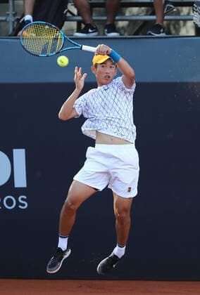 (220215) -- BRAZIL, Feb. 15, 2022 -- Shang Juncheng of China competes during the first round of Rio Open between Shang Juncheng of China and Pedro Martinez Portero of Spain in Rio de Janeiro, Brazil, Feb. 14, 2022. ) (SP)BRAZIL-RIO DE JANEIRO-TENNIS-RIO OPEN-1ST ROUND WangxTiancong 