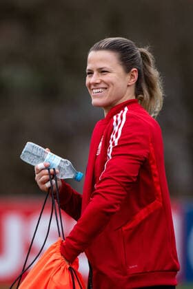 Martina Tufekovic Germany laughs, training football women national team, 15 02 2022, season 2021 2022 training football women national team, 15 02 2022, season 2021 2022 Copyright: xEibner Memmlerx EP_MMR