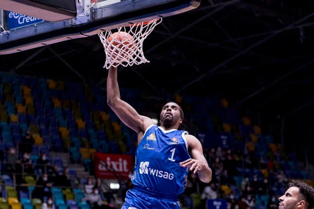 easycredit BBL, Fraport Skyliners vs Alba Berlin, Frankfurt, Fraport Arena, 15 2 2022 Jamel McLean Fraport Skyliners 1 , Fraport Skyliners vs Alba Berlin, Frankfurt, Fraport Arena, 15 2 2022 Copyright: xBEAUTIFULxSPORTS Gawlikx