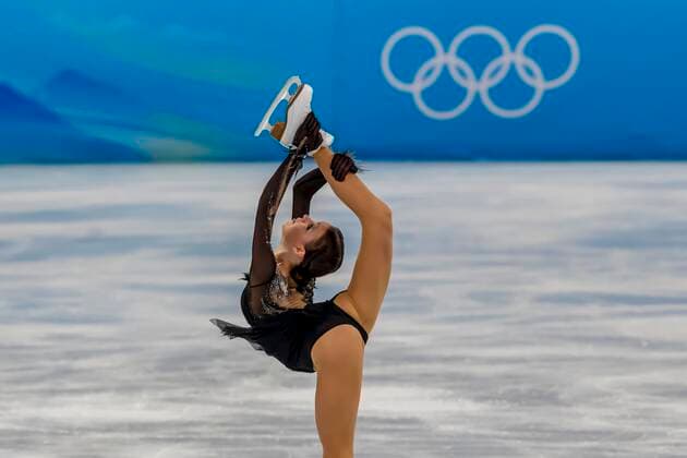 February 15, 2022, Beijing, Hebei, China: Anna SHCHERBAKOVA (ROC) performs in the Women Figure skating, Eiskunstlauf Single Skating Short Program competition at the Capital Indoor Stadium during the Beijing 2022 Winter Olympics in Beijing, Hebei, China. Beijing China - ZUMAa161 20220215_zaa_a161_481 Copyright: xWalterxG.xArcexSr.x