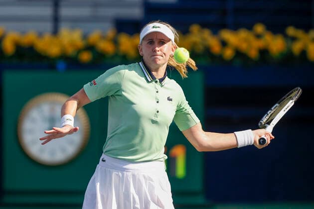 Jil Teichmann Tennis Dubai Tennis Championships 2022 WTA Dubai Duty Free Tennis Stadium Dubai United Arab Emirates 16 February 2022 Copyright: xJuergenxHasenkopfx