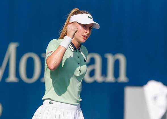 Jil Teichmann makes fist and cheers, cheer,joy,emotion Copyright: xJuergenxHasenkopfx