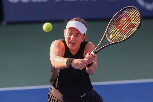 Jelena Ostapenko Tennis Dubai Tennis Championships 2022 WTA Dubai Duty Free Tennis Stadium Dubai United Arab Emirates 16 February 2022 Copyright: xJuergenxHasenkopfx