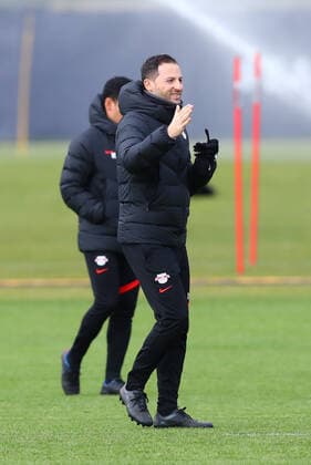 Europa League RB Leipzig training 16 12 2022 Leipzig, 16 02 2022, RBL training center, Europa League , RB Leipzig final training the day before RBL v Real San Sebastian , Pictured is coach Domenico Tedesco center, RB Leipzig , Picture Point