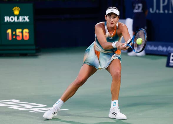Garbine Muguruza Tennis Dubai Tennis Championships 2022 WTA Dubai Duty Free Tennis Stadium Dubai United Arab Emirates 16 February 2022 Copyright: xJuergenxHasenkopfx